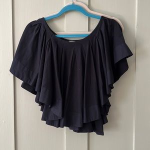 Anthropologie Maeve Cropped Swing Blouse